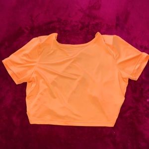 Back Lace Up Crop Tee